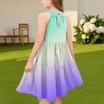 thumbnail image 4 of Ashirexll Robes pour Filles Enfants Sans Manches Mode Col Rond Patchwork Ludique Été Décontractée Robe d'Été pour Préadolescentes, 4 of 6
