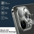 thumbnail image 3 of KIQ 3 Pack CLEAR Tempered Glass Screen Protector Cover for the Rear / Back Camera Lens Compatible with iPhone 16 Pro /16 Pro Max, 3 of 5