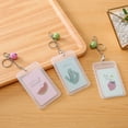 thumbnail image 4 of Card Holder Casual Tiny Bell Anti-magnetic Transparent Cartoon Unisex ID Card Key Chain Case Bag for Student, 4 of 8