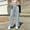 Light Blue women high waisted wide leg trousers a1, variant on BRELIL Women's High Waisted Wide Leg Trousers with Pockets Casual Streetwear Long Pants Baggy Loose Fashion Outfits Solid Workout Palazzo, Light Blue S