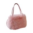 thumbnail image 2 of Bolso de mano de felpa para mujer, suave y moderno, tipo bandolera, ideal para ir al trabajo, vacaciones y viajes. Rosa, 2 of 8