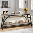 thumbnail image 3 of Tribesigns Extra Long Console Table, 70.8” Narrow Sofa Table Entryway Table with 2 Tier Wood Shelves, 3 of 5