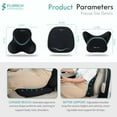 thumbnail image 3 of Florich Ergonomic Memory Foam Seat & Back Support Cushion - Relieves Neck, Back, Sciatica Pain for Office Chair, Car, Wheelchair, Black, 3 of 7