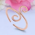 thumbnail image 3 of 12mm Fashionable Swirl Toe Band Ring 925 Sterling Silver Thin Adjustable Stylish Rings For Women, 3 of 5