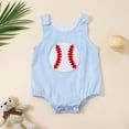 thumbnail image 2 of Zanarzt Baby Girl Summer Outfits Romper Baby Girls Clothes Flower Sleeveless Romper Dress Toddler Bodysuit Blue,6-12 Months, 2 of 9