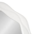 thumbnail image 6 of Kate and Laurel Wavern Transitional Round Wavy Wooden Wall Mirror, 29 Inch Diameter, White, Modern Scalloped Circle Bathroom Mirror for Over Sink with Unique Frame for Wavy Wall Decor Accent, 6 of 8