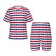 thumbnail image 1 of Fotbe Stars And Stripes Pijama Estampada de 2 Piezas para Niños – Ropa de Dormir de Manga Corta Cómoda para Niños y Niñas, Camiseta y Shorts de Algodón-4X-Large, 1 of 6