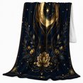 thumbnail image 2 of Celestial Moon Phase Hands Mystical Boho-Ornamental, Peaceful Celestial Art Scene, Warm Flannel Blanket for Sunroom and Reading Nook, Celestial Art Lovers Housewarming Gift, Celestial Home Decor, 2 of 9