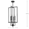 thumbnail image 4 of Elara Collection Four-Light New Traditional Matte Black Chandelier Foyer Light, 4 of 7