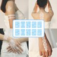 thumbnail image 5 of 10 hojas de tatuajes temporales blancos con diseño de encaje, tatuajes falsos, diseño artístico sexy para bodas., 5 of 5