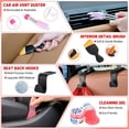 thumbnail image 4 of Nilight 52PCS Car Detailing Kit Auto Cleaning Tools Wash Set with Storage Carry Bag Home Use for Interior Exterior Deep Clean Polish Car Care Windshield Dashboard Seat Air Vents Wheels Tires, Red, 4 of 9