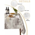 thumbnail image 3 of Abstract Brown Tablecloth Square Table Cloth 60x60, Waterproof Tablecloth Outdoor Table Cloth, Retro Country Rustic Street Oil Paint Art Washable Table Cover for Kitchen Dinning Party, 3 of 8