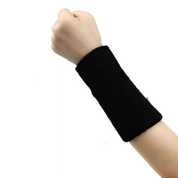 Topvent Hand & Wrist Braces Wristband Band Basketball Arm Sweatband Tennis Yoga Sweat Band Sports Outdoor & Sport Black One Size