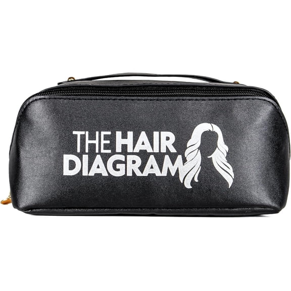 The Hair Diagram Small Makeup Bag for Women, Durable Water Resistant Travel Cosmetic Bag with Compartments