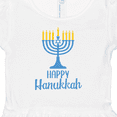 thumbnail image 4 of Inktastic Happy Hanukkah with Blue Menorah Girls Baby Dress, 4 of 5