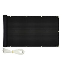 Ideaworks - Deck & Fence Outdoor Garden Patio Privacy Screen - Black 15' x 3' ft