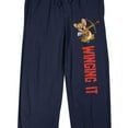 thumbnail image 2 of Tom & Jerry Winging It Men's Black Graphic Drawstring Sleep Pants -Small, 2 of 5