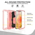 thumbnail image 2 of iPhone 12 Pro Case, iPhone 12 Case, Dteck 2 in 1 Hybrid Rugged Shockproof Case with Ring Holder Kickstand Silicone Cover for iPhone 12 / 12 Pro 6.1-inch,Rosegold, 2 of 7