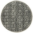thumbnail image 2 of Safavieh Cambridge Collection CAM123E Handmade Moroccan Geometric Black and Ivory Premium Wool Round Area Rug (8' Diameter), 2 of 3