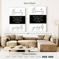 thumbnail image 4 of Elephant Stock Where Beauty Begins Wall Art - Vertical Canvas Wall Art - Living Room Wall Decor - Inspirational And Typography Canvas - White And Black Decor - 32" x 48", 4 of 8