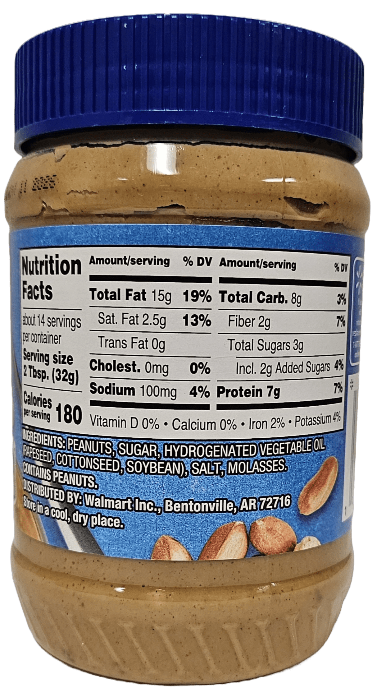 Great Value Crunchy Peanut Butter, 16 oz