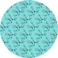thumbnail image 1 of Ahgly Company Tapis Rond Lavable en Machine Intérieur Transitionnel Macaw Bleu Vert, 4 Pieds Rond, 1 of 7