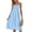 10# Blue, variant on Womens Strapless Tube Top Midi Dresses Flowy Swing Sundress Sleeveless Summer Boho Beach Dress with Pockets Gray M