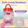 thumbnail image 2 of 36-Count Bulk Candy Necklace - Individually Wrapped Novelty Candy Necklaces - Party Favor Candy, Goody Bag Candy, Candies for Candy Buffet, Nostalgic Vintage Candy for Retro-Themed Party, 2 of 7