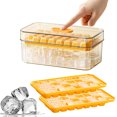 thumbnail image 1 of Sunjoy Tech Ice Tray with Lid Bin for Freezer Ice Cube Mold Spill-Resistant Easy Release Ice Molds for Whiskey Cocktail Tea Coffee Seal Ice Cube Maker, 1 of 8