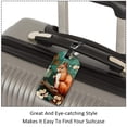 thumbnail image 3 of Square 2Pack PU Leather Squirrel Cruise Luggage Tag with Privacy Cover and Name ID Tag for Travel Handbags Backpacks Luggage Tags, 3 of 6