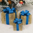 thumbnail image 6 of Tyidzon 3Pcs Christmas Lighted Gift Boxes, Christmas Decorations Presents Boxes with Ribbon Bows Christmas Decorations for Xmas Tree, Yard, Home, Indoor Outdoor Holiday Decor, 6 of 7