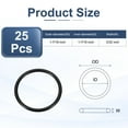 thumbnail image 2 of 25 Pack 124 Nitrile O-rings, 90 Durometer 1-1/4" ID, 1-7/16" OD, 3/32" Width, Black, 2 of 6