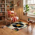thumbnail image 3 of ODIKA 3'x5' Ultra-Soft Throw Mat, Personalized Guitar Vinyl Disc Musical Note Movie Theater Juice None Washable, Bare feet friendly, Easy Care Indoor rug for Bedside, Vanity, 3 of 7