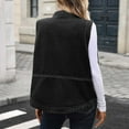 thumbnail image 7 of ClodeEU Women's Oversized Denim Vest, Sleeveless Mid Long Button Down Jeans Jackets ,Vests Tops Waistcoat ﻿ Black,Womens Plus L, 7 of 7