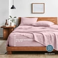 thumbnail image 6 of Bare Home Washed Sheet Set - Premium 1800 Collection - Deep Pocket - 4 Piece - Queen, Dusty Pink, 6 of 8