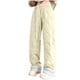 thumbnail image 2 of Pantalones largos para hombre, informales, gruesos, de color liso, cálidos, de lana de cordero, rectos, con bolsillos, de poliéster, 2 of 5