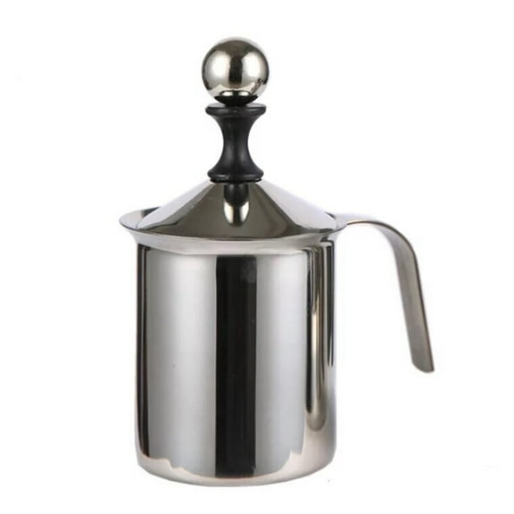 Milk Frother Jug 400Ml Stainless Steel Froth Pot Suitable for Automatic Coffee Machine or Stove to Boil