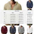 thumbnail image 3 of RXMEKW Solid Color Hooded Cardigan for Men with Button Front and Long Sleeves, 3 of 9