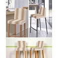 thumbnail image 5 of Khaki Ombre Bar Stool Covers Set of 4, Modern Abstract Art Farmhouse Gradient Stretch Washable Bar Chair Covers with Backs, Removable Pub Counter Height Chair Cover for Kitchen Dining Room Cafe, 5 of 7