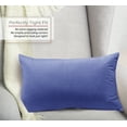 thumbnail image 2 of Nestl Velvet Throw Pillow Covers Solid Rectangle Soft Decorative Pillow Cover for Sofa, 12" x 20", Calm Blue, Pack of 2, 2 of 8