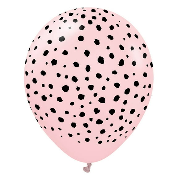 12 inch Kalisan Safari Cheetah - Macaron Pink Latex Balloons (25 Pack) - Party Supplies Decorations