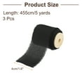 thumbnail image 2 of Chiffon Silk Ribbons, 3 Rolls 1.6" x 5 Yards for Gift Wrapping Decoration, Black, 2 of 5