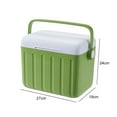 thumbnail image 3 of Yiaieng 6L Hard Insulated Cooler, Portable Hard Shell Cooler Lunch Box, Ice Chest Box with Heavy Duty Handle for Drink, Beverage, Fishing, Camping, Boating (Light Green), 3 of 9