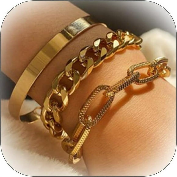 Gold Bracelets For Women Gold Bracelet Stack Pulseras Para Mujer Indian Jewelry Sets For Women Gold Bangles For Women Bracelets For Women Bracelets For Teen Girls Teen Girl Gifts Trendy Stuf[J7212]