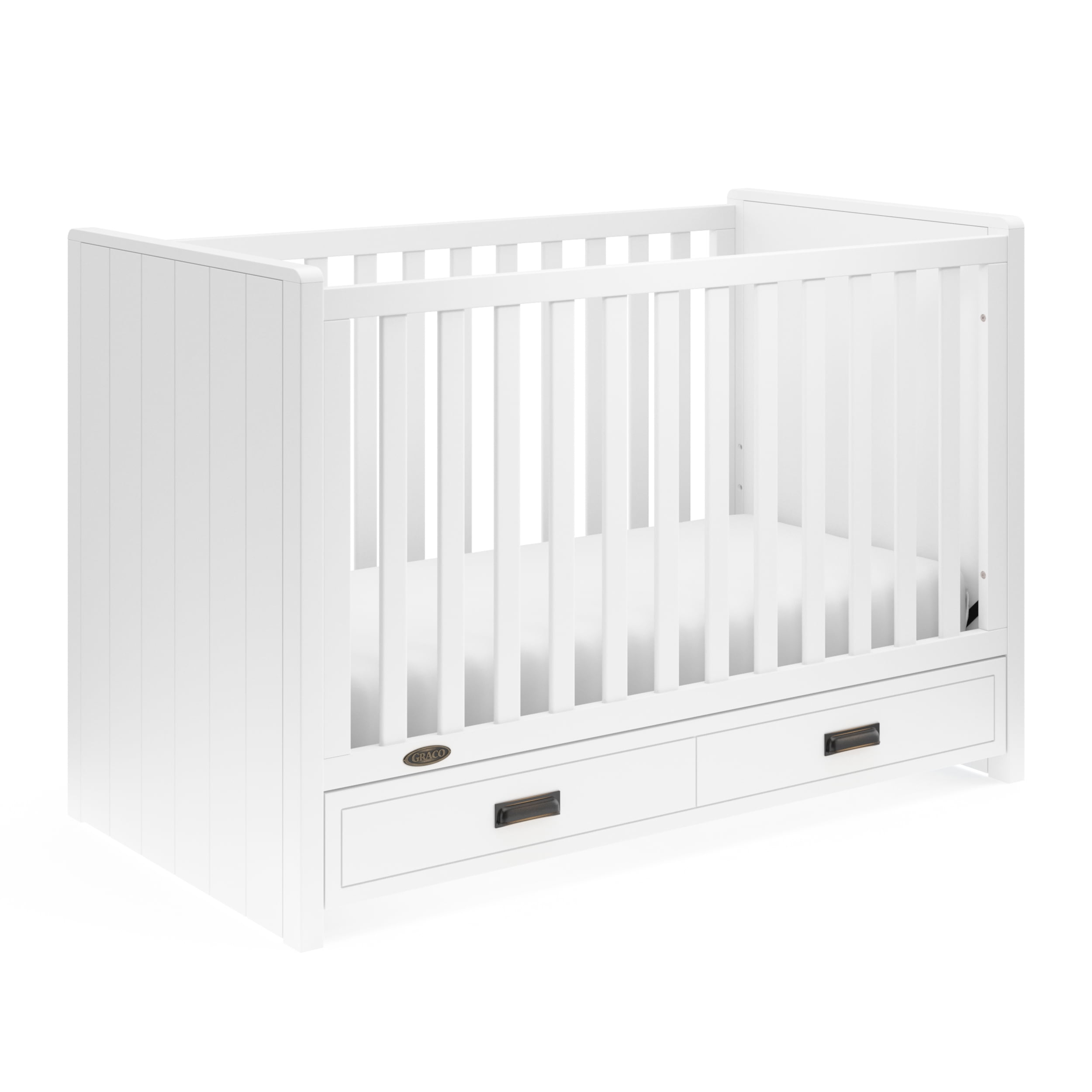 Graco Cottage 3in1 Convertible Baby Crib with Storage Drawer White