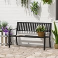 thumbnail image 2 of Outsunny 50" Steel Garden Bench, 2 of 10