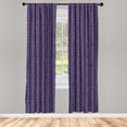 thumbnail image 4 of Ambesonne Asbtract Window Curtains, Bubbles Forming Wide Bands, Each 28" W x 63" L, Quartz Mauve, 4 of 4