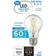 thumbnail image 2 of (2 pack) Great Value A19 LED 7W (60W Equivalent) Soft White E26 Medium Base Dusk to Dawn Auto Sensing Light Bulb, 2 of 16