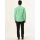 thumbnail image 5 of Camisa de vestir para hombre, manga larga, clásica, color sólido, ajustada, con botones Verde L, 5 of 6