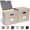 Beige, variant on 2 Pack Hanging File Folder Box with Lid, Durable Letter Size Filing Storage Box, Sturdy File Holder with Cardboard Support PVC Rails for Office Home Organizer, Green